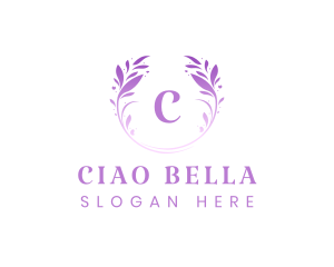 Beauty Salon Wreath logo design