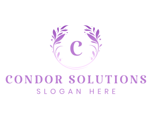 Beauty Salon Wreath logo design