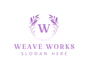 Beauty Salon Wreath logo design