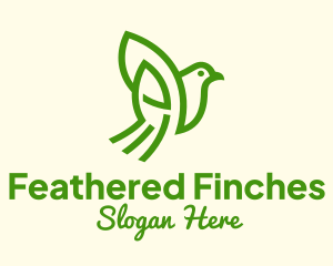 Nature Finch Outline logo design