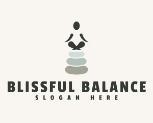 Balance Yoga Stone logo design