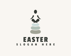 Spa - Balance Yoga Stone logo design