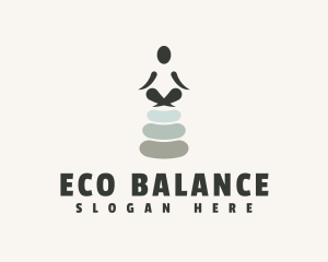 Balance Yoga Stone logo design