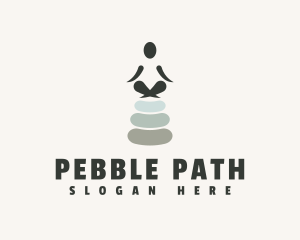 Pebble - Balance Yoga Stone logo design