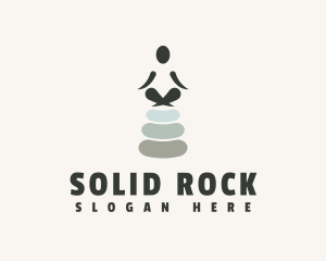 Stone - Balance Yoga Stone logo design