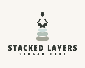 Balance Yoga Stone logo design