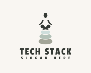 Stack - Balance Yoga Stone logo design