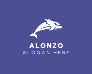 Aquatic Ocean Dolphin logo design