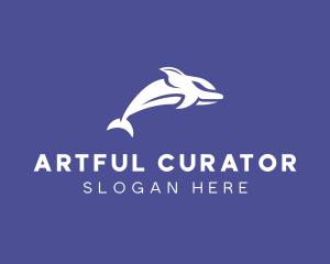 Aquatic Ocean Dolphin logo design