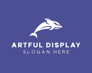 Aquatic Ocean Dolphin logo design