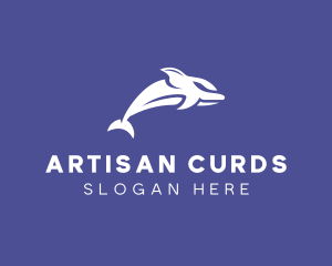 Aquatic Ocean Dolphin logo design