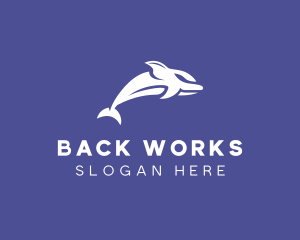 Aquatic Ocean Dolphin logo design