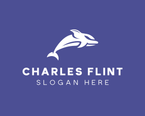 Aquatic Ocean Dolphin logo design