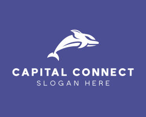 Aquatic Ocean Dolphin logo design