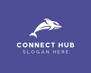 Aquatic Ocean Dolphin logo design