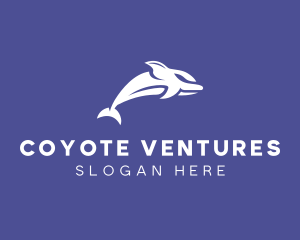 Aquatic Ocean Dolphin logo design