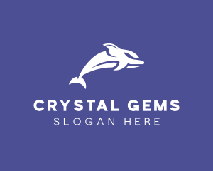 Aquatic Ocean Dolphin logo design