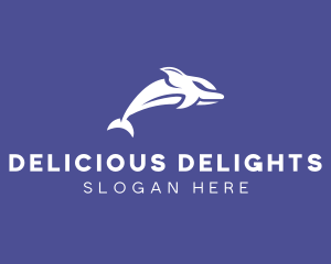 Aquatic Ocean Dolphin logo design