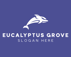 Aquatic Ocean Dolphin logo design