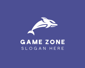 Aquatic Ocean Dolphin logo design