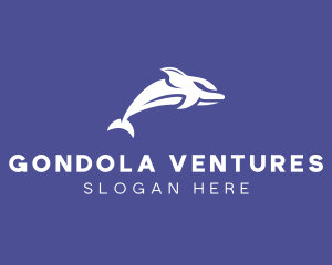 Aquatic Ocean Dolphin logo design