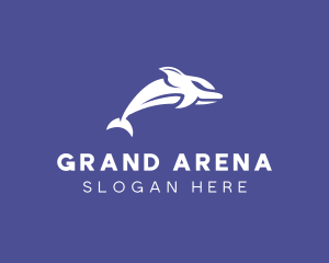 Aquatic Ocean Dolphin logo design