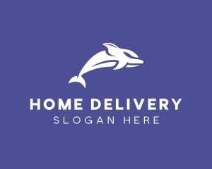 Aquatic Ocean Dolphin logo design