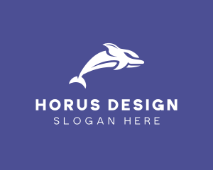 Aquatic Ocean Dolphin logo design