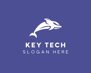 Aquatic Ocean Dolphin logo design