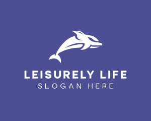 Aquatic Ocean Dolphin logo design