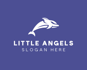 Aquatic Ocean Dolphin logo design