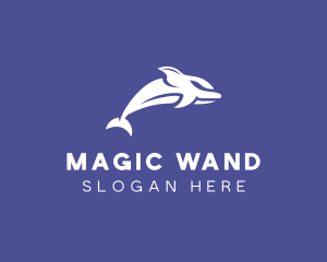 Aquatic Ocean Dolphin logo design