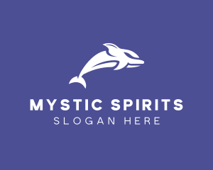 Aquatic Ocean Dolphin logo design