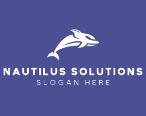 Aquatic Ocean Dolphin logo design