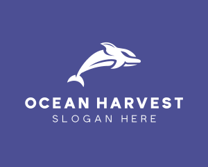 Aquatic Ocean Dolphin logo design