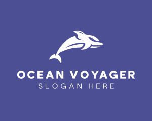 Aquatic Ocean Dolphin logo design