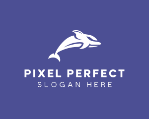 Aquatic Ocean Dolphin logo design