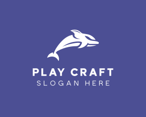 Aquatic Ocean Dolphin logo design