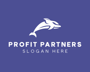 Aquatic Ocean Dolphin logo design