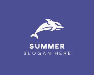 Aquatic Ocean Dolphin logo design