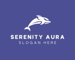 Aquatic Ocean Dolphin logo design