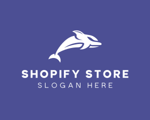 Aquatic Ocean Dolphin logo design