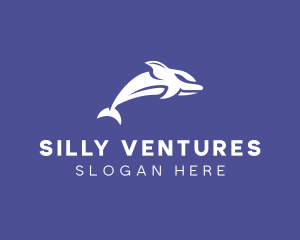 Aquatic Ocean Dolphin logo design