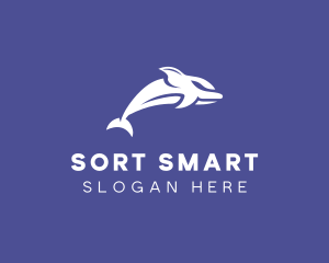 Aquatic Ocean Dolphin logo design