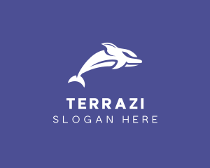 Aquatic Ocean Dolphin logo design