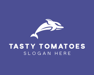 Aquatic Ocean Dolphin logo design