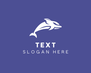 Aquatic Ocean Dolphin logo design