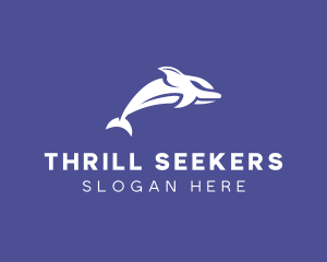 Aquatic Ocean Dolphin logo design