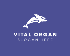 Aquatic Ocean Dolphin logo design