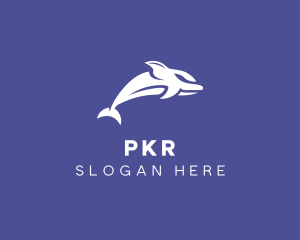 Aquatic Ocean Dolphin logo design